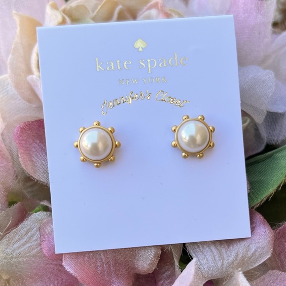 NWT ♠️ Kate Spade Pearl Stud Earrings - Picture 3 of 6